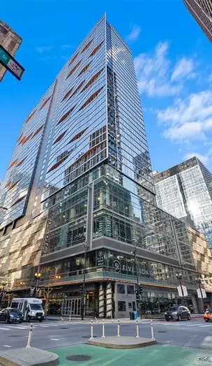 Modern apartment building exterior with contemporary design